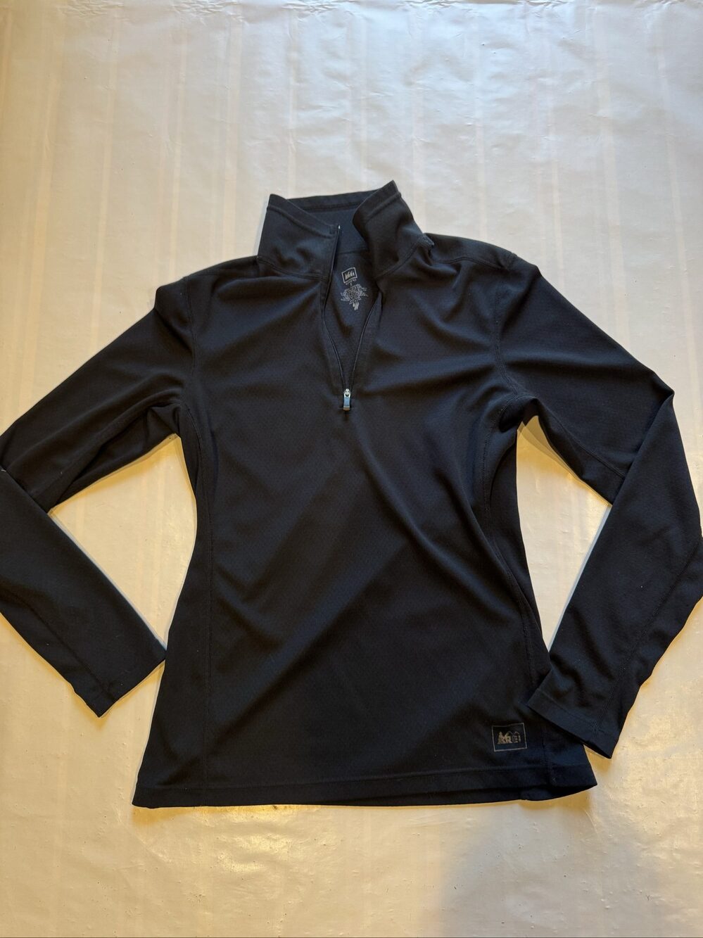 Women’s REI Quarter-Zip Performance Pullover – Black – Small